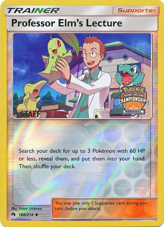 Professor Elm's Lecture (188/214) (Regional Championship Promo Staff) [Sun & Moon: Lost Thunder] | Exor Games Bridgewater