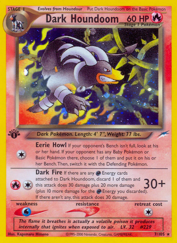 Dark Houndoom (7/105) [Neo Destiny 1st Edition] | Exor Games Bridgewater