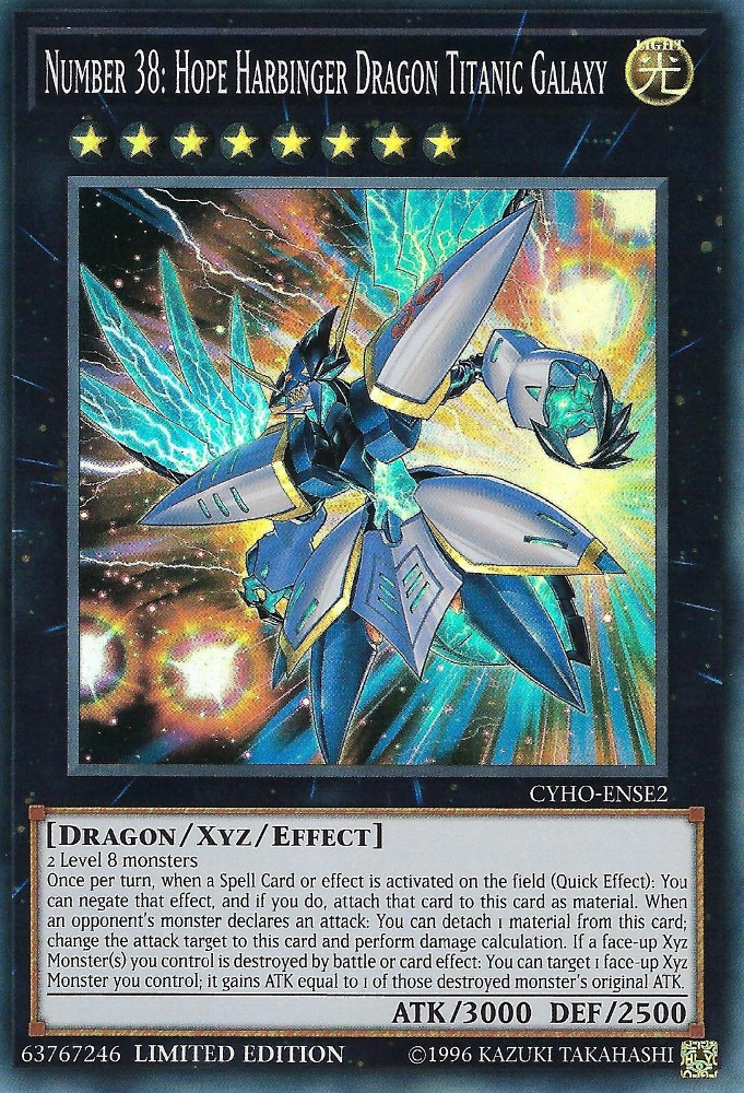 Number 38: Hope Harbinger Dragon Titanic Galaxy [CYHO-ENSE2] Super Rare | Exor Games Bridgewater