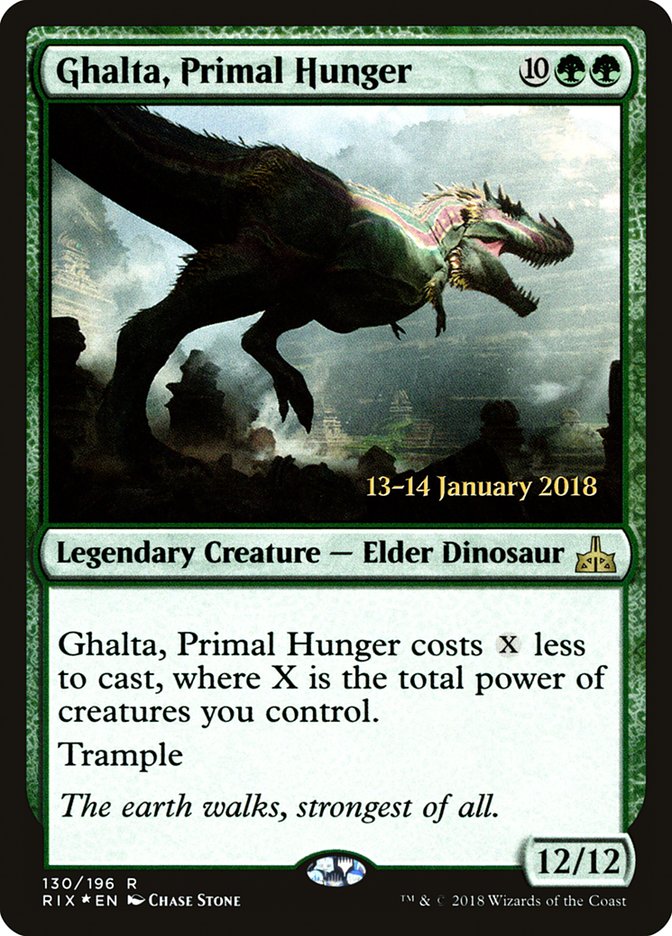 Ghalta, Primal Hunger [Rivals of Ixalan Prerelease Promos] | Exor Games Bridgewater