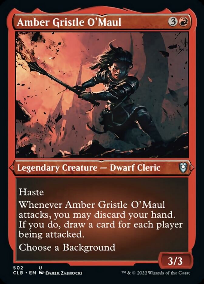 Amber Gristle O'Maul (Foil Etched) [Commander Legends: Battle for Baldur's Gate] | Exor Games Bridgewater