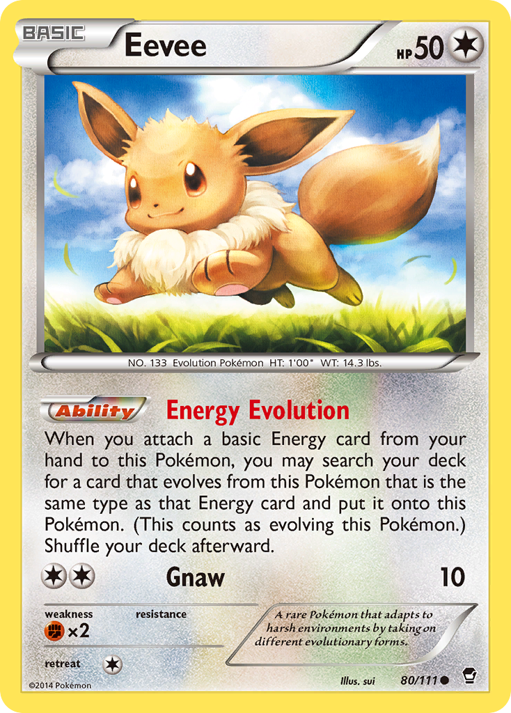 Eevee (80/111) [XY: Furious Fists] | Exor Games Bridgewater