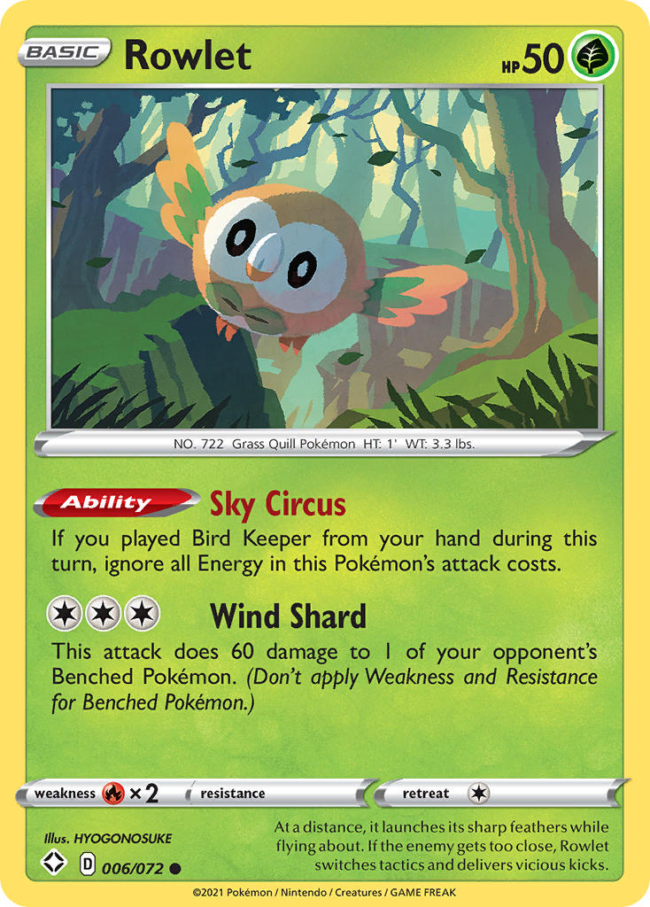 Rowlet (006/072) [Sword & Shield: Shining Fates] | Exor Games Bridgewater