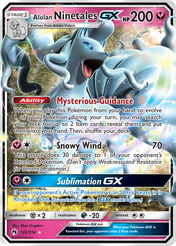 Alolan Ninetales GX (132/214) [Sun & Moon: Lost Thunder] | Exor Games Bridgewater