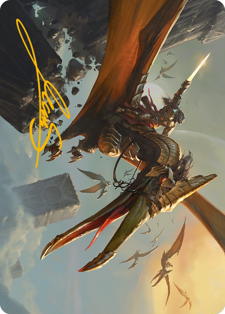 Skyhunter Strike Force Art Card (Gold-Stamped Signature) [Phyrexia: All Will Be One Art Series] | Exor Games Bridgewater