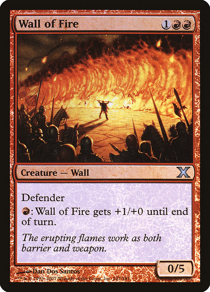 Wall of Fire (Premium Foil) [Tenth Edition] | Exor Games Bridgewater