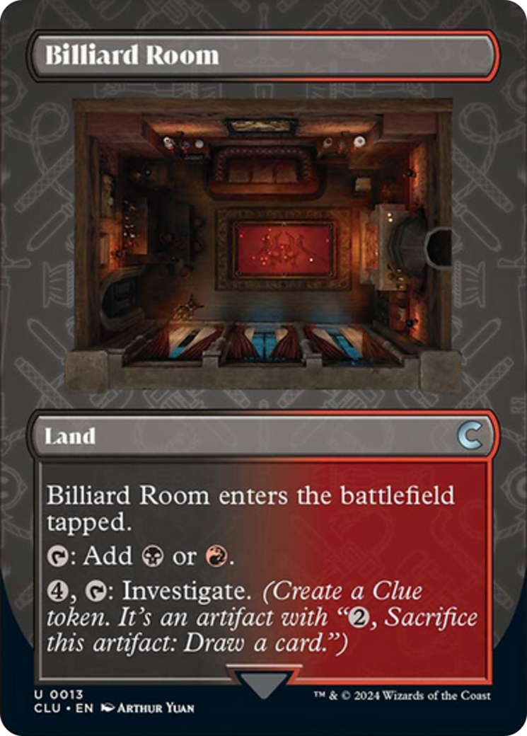 Billiard Room (Borderless) [Ravnica: Clue Edition] | Exor Games Bridgewater