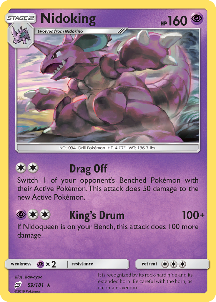 Nidoking (59/181) [Sun & Moon: Team Up] | Exor Games Bridgewater