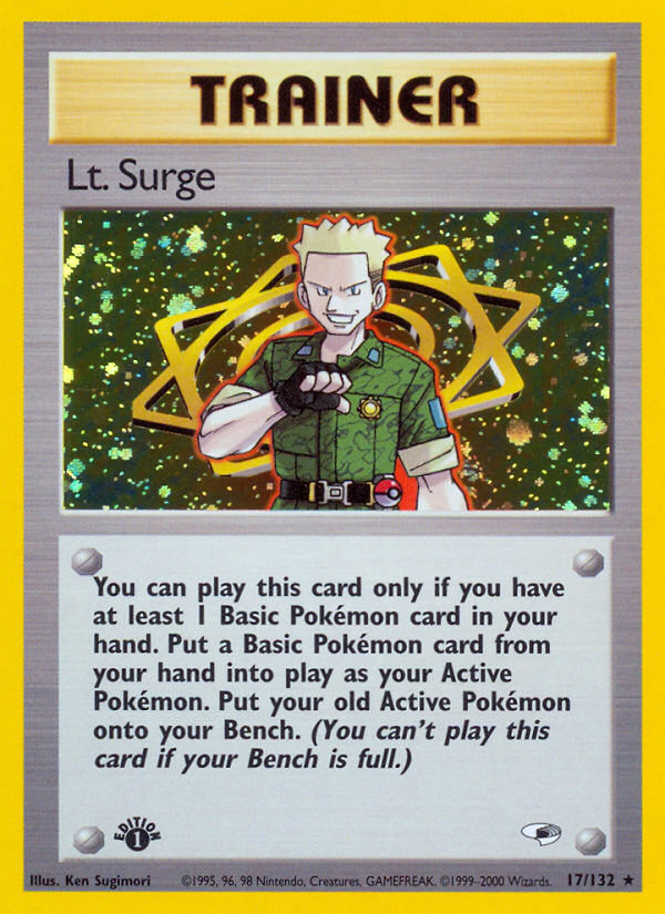 Lt. Surge (17/132) [Gym Heroes 1st Edition] | Exor Games Bridgewater