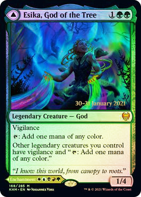 Esika, God of the Tree // The Prismatic Bridge  [Kaldheim Prerelease Promos] | Exor Games Bridgewater