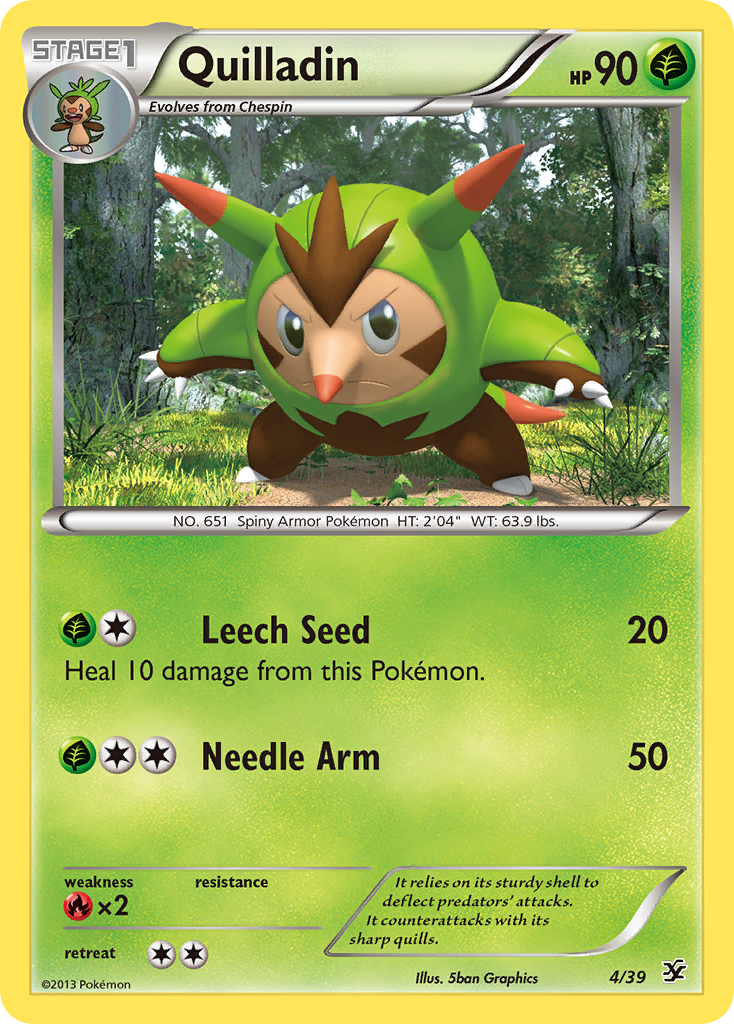 Quilladin (4/39) [XY: Kalos Starter Set] | Exor Games Bridgewater