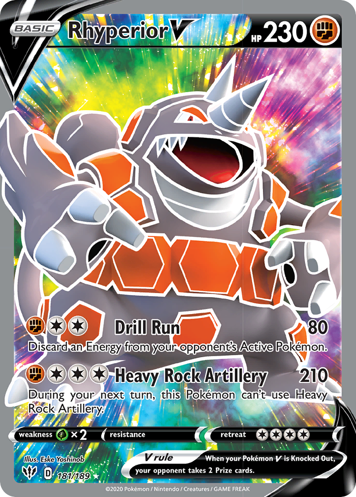 Rhyperior V (181/189) [Sword & Shield: Darkness Ablaze] | Exor Games Bridgewater