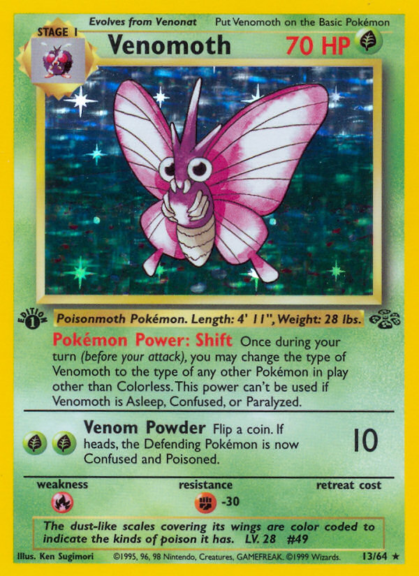 Venomoth (13/64) [Jungle 1st Edition] | Exor Games Bridgewater