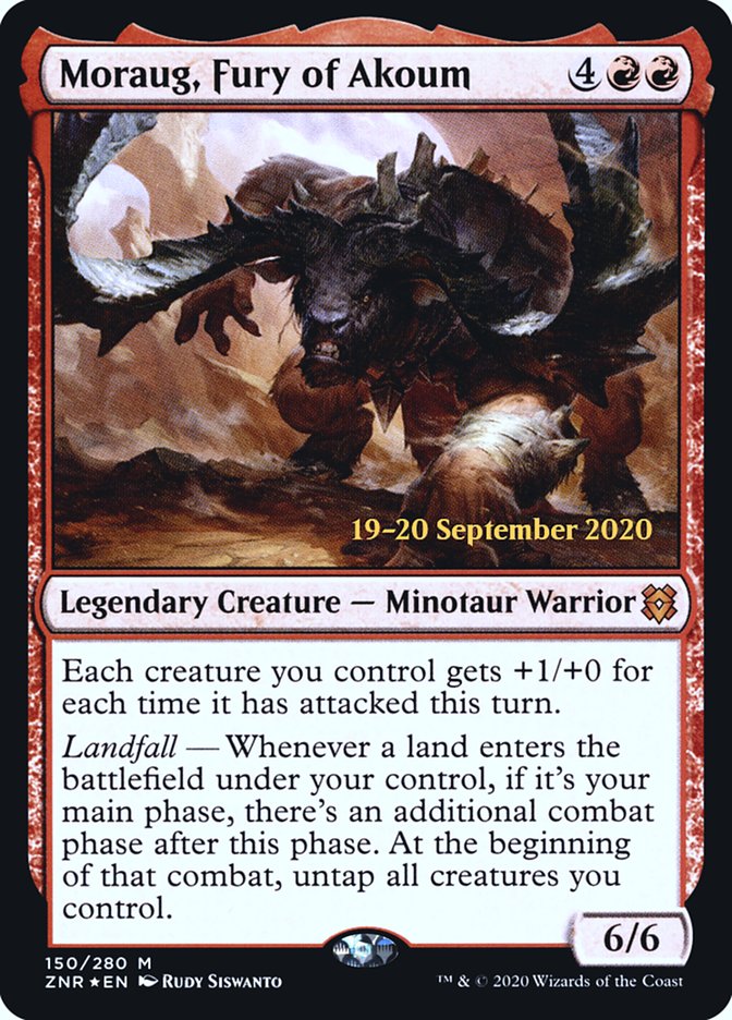 Moraug, Fury of Akoum  [Zendikar Rising Prerelease Promos] | Exor Games Bridgewater