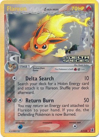 Flareon (5/113) (Delta Species) (Stamped) [EX: Delta Species] | Exor Games Bridgewater