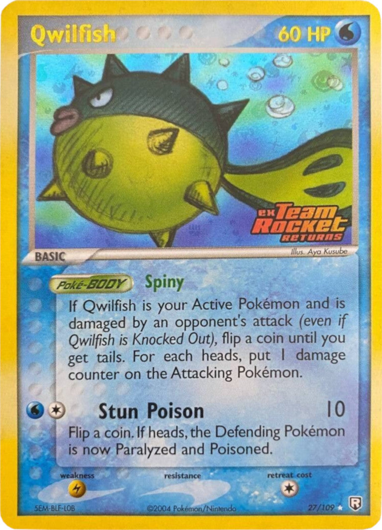 Qwilfish (27/109) (Stamped) [EX: Team Rocket Returns] | Exor Games Bridgewater