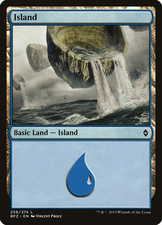Island (258) [Battle for Zendikar] | Exor Games Bridgewater