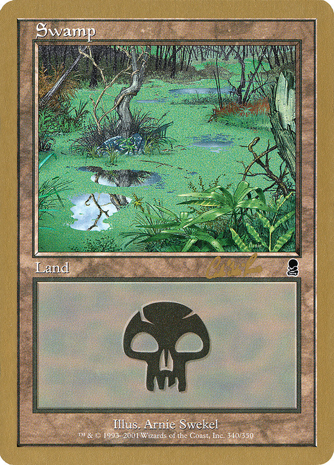 Swamp (cr340) (Carlos Romao) [World Championship Decks 2002] | Exor Games Bridgewater