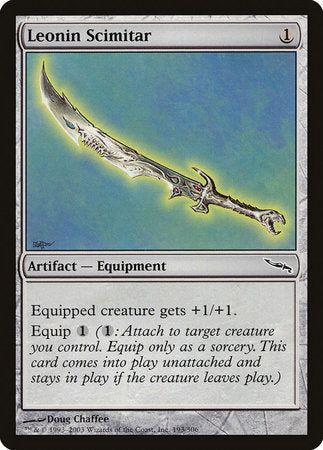 Leonin Scimitar [Mirrodin] | Exor Games Bridgewater