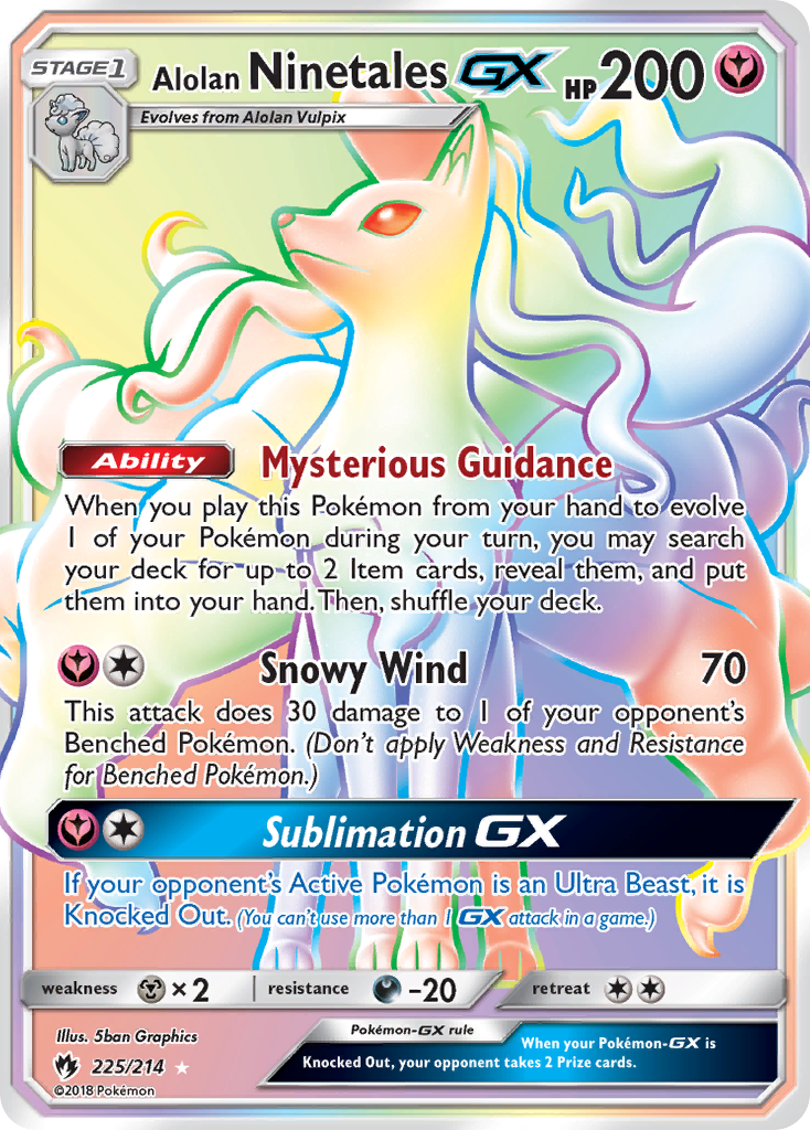 Alolan Ninetales GX (225/214) [Sun & Moon: Lost Thunder] | Exor Games Bridgewater