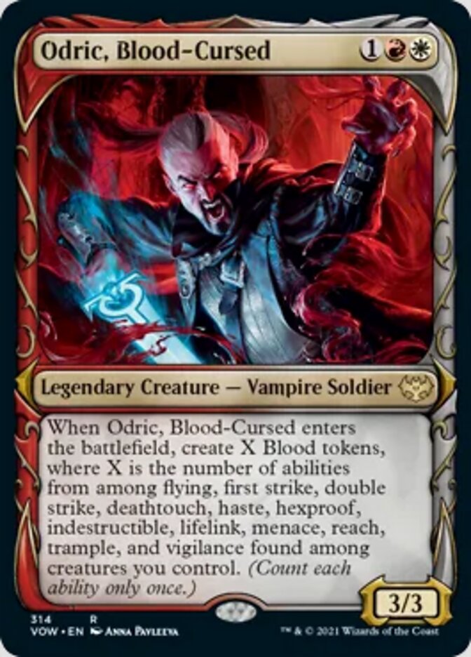 Odric, Blood-Cursed (Showcase Fang Frame) [Innistrad: Crimson Vow] | Exor Games Bridgewater