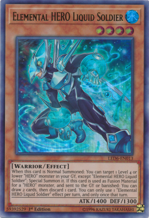 Elemental Hero Liquid Soldier [LED6-EN013] Ultra Rare | Exor Games Bridgewater