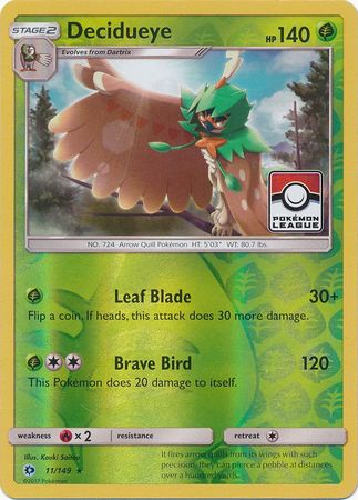 Decidueye (11/149) (League Promo) [Sun & Moon: Base Set] | Exor Games Bridgewater