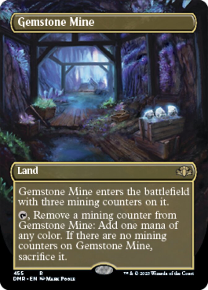 Gemstone Mine (Borderless Alternate Art) [Dominaria Remastered] | Exor Games Bridgewater