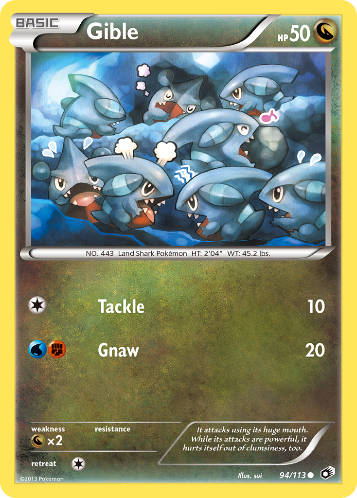 Gible (94/113) [Black & White: Legendary Treasures] | Exor Games Bridgewater