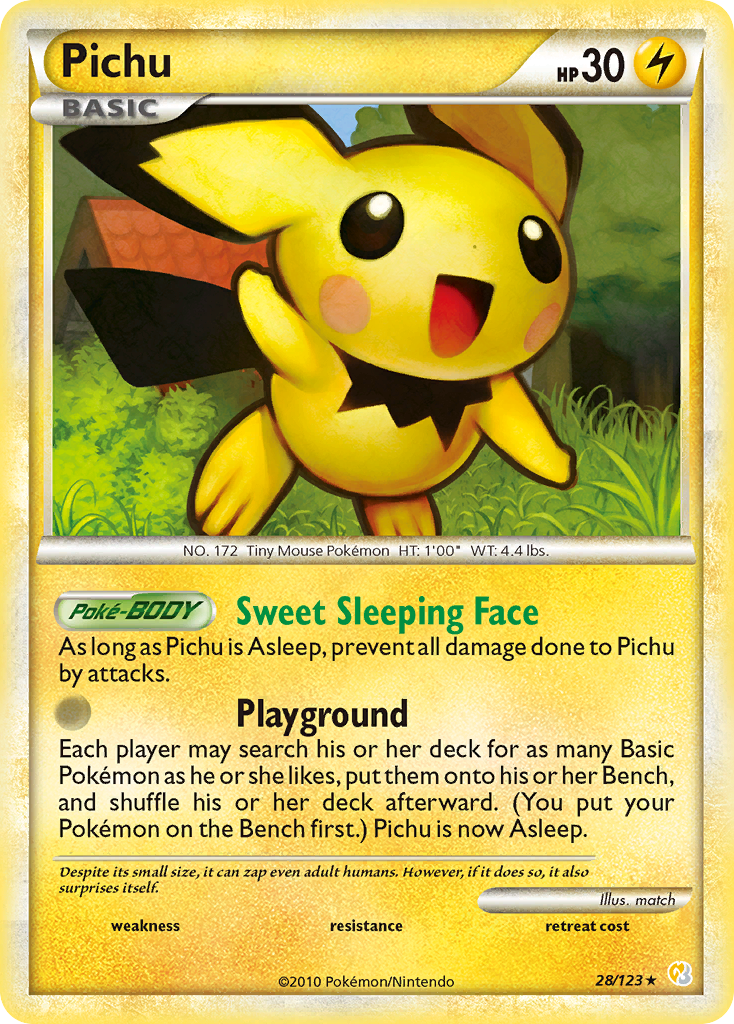 Pichu (28/123) [HeartGold & SoulSilver: Base Set] | Exor Games Bridgewater