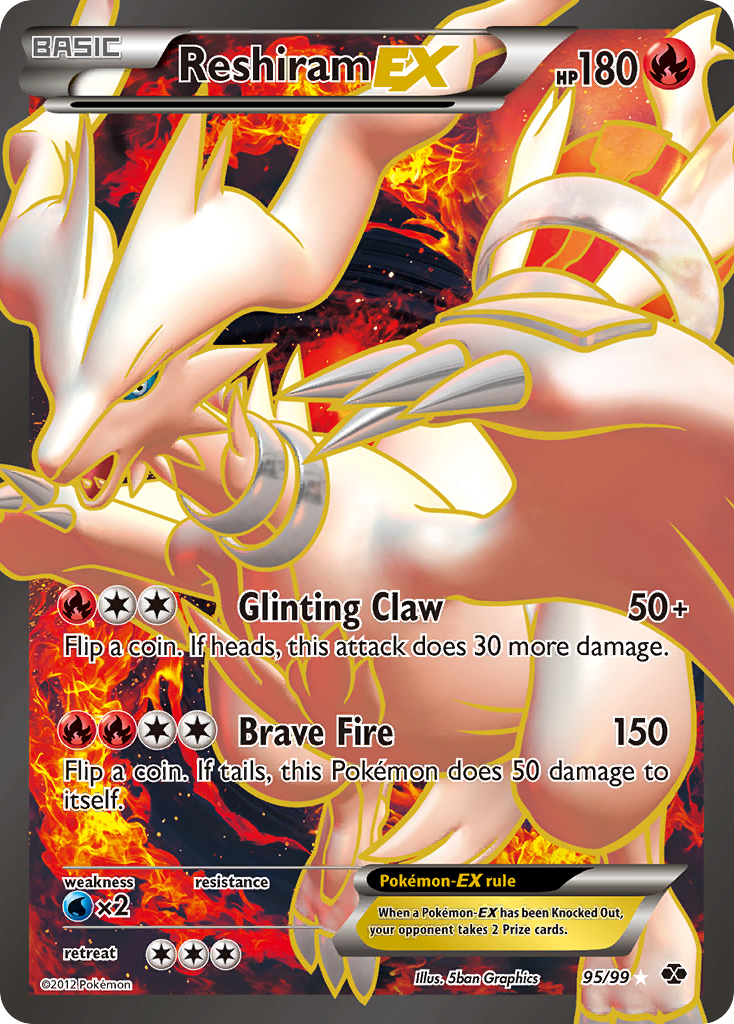 Reshiram EX (95/99) [Black & White: Next Destinies] | Exor Games Bridgewater