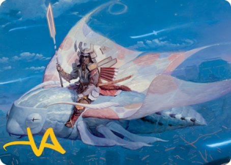 Sky-Blessed Samurai Art Card (Gold-Stamped Signature) [Kamigawa: Neon Dynasty Art Series] | Exor Games Bridgewater