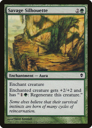 Savage Silhouette [Zendikar] | Exor Games Bridgewater