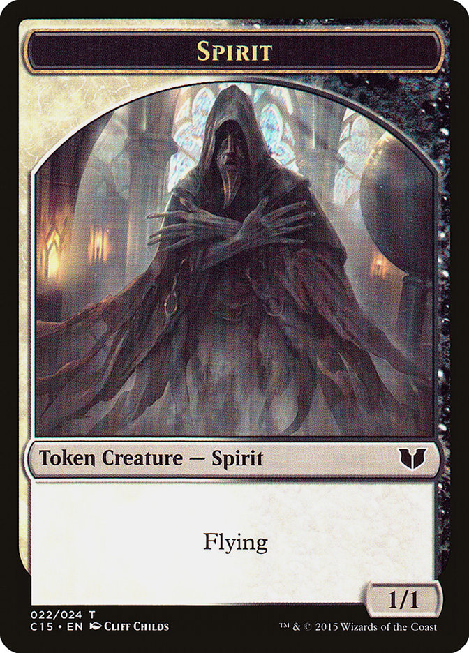 Spirit (022) // Angel Double-Sided Token [Commander 2015 Tokens] | Exor Games Bridgewater