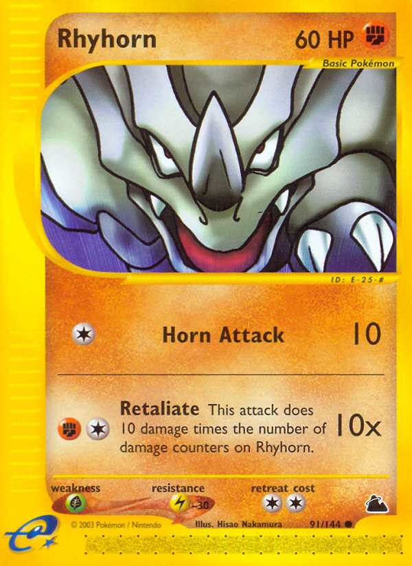 Rhyhorn (91/144) [Skyridge] | Exor Games Bridgewater