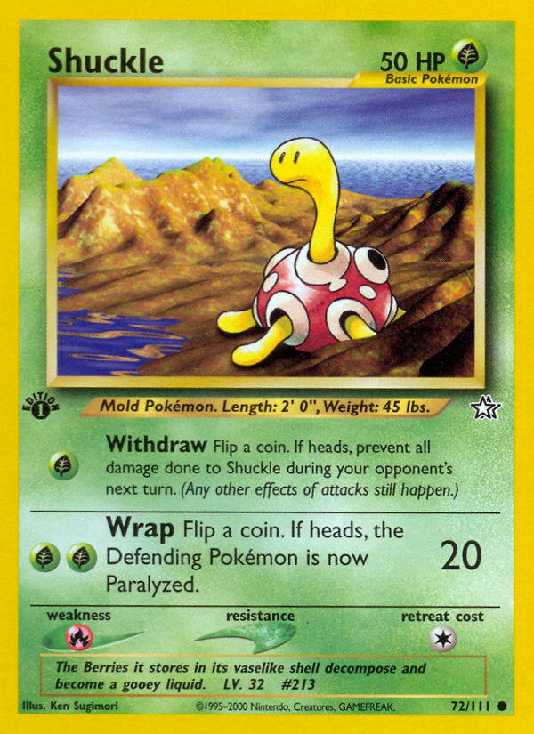 Shuckle (72/111) [Neo Genesis 1st Edition] | Exor Games Bridgewater