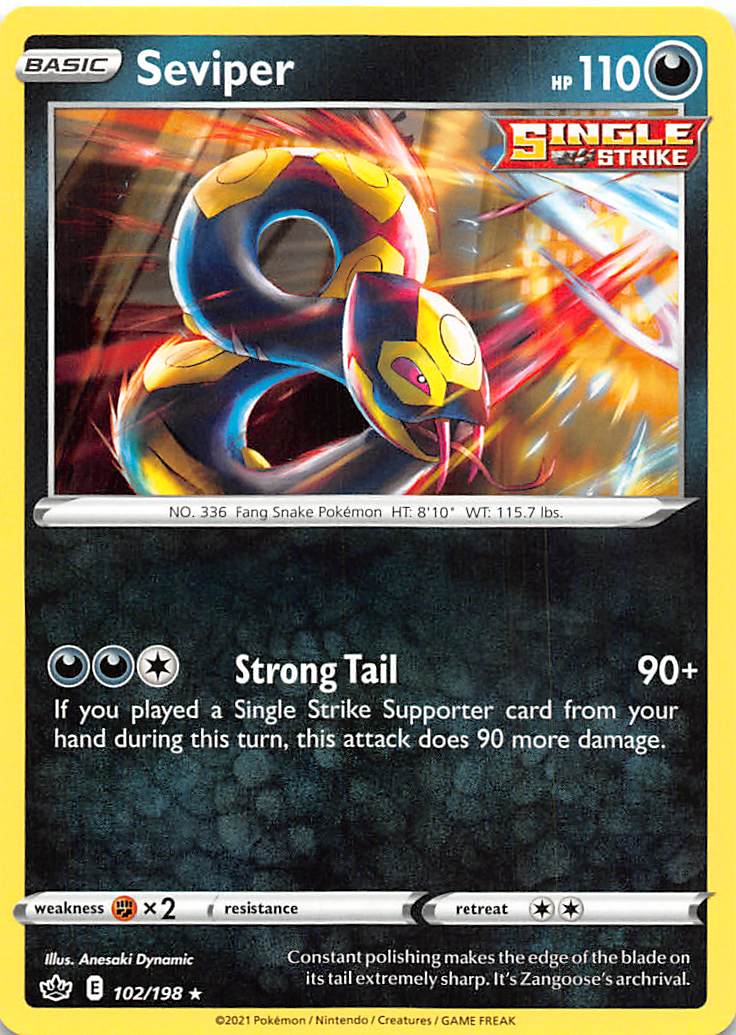 Seviper (102/198) [Sword & Shield: Chilling Reign] | Exor Games Bridgewater