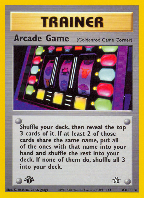 Arcade Game (83/111) [Neo Genesis 1st Edition] | Exor Games Bridgewater