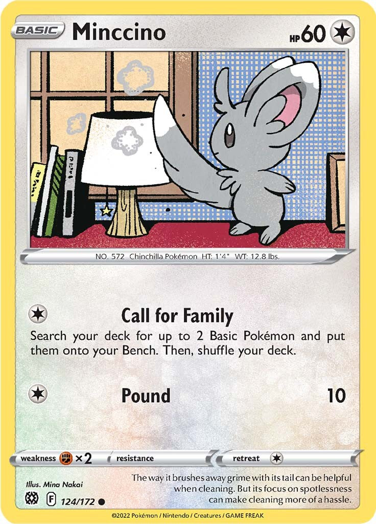 Minccino (124/172) [Sword & Shield: Brilliant Stars] | Exor Games Bridgewater