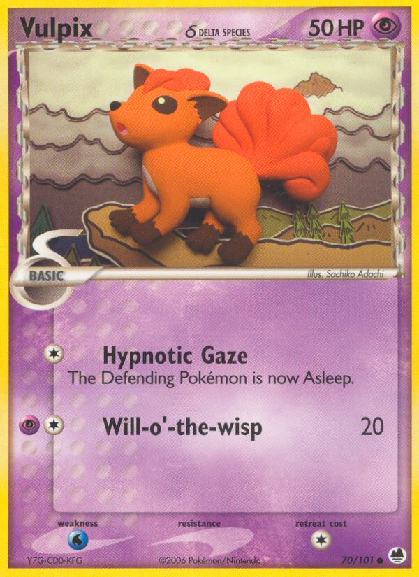 Vulpix (70/101) (Delta Species) [EX: Dragon Frontiers] | Exor Games Bridgewater