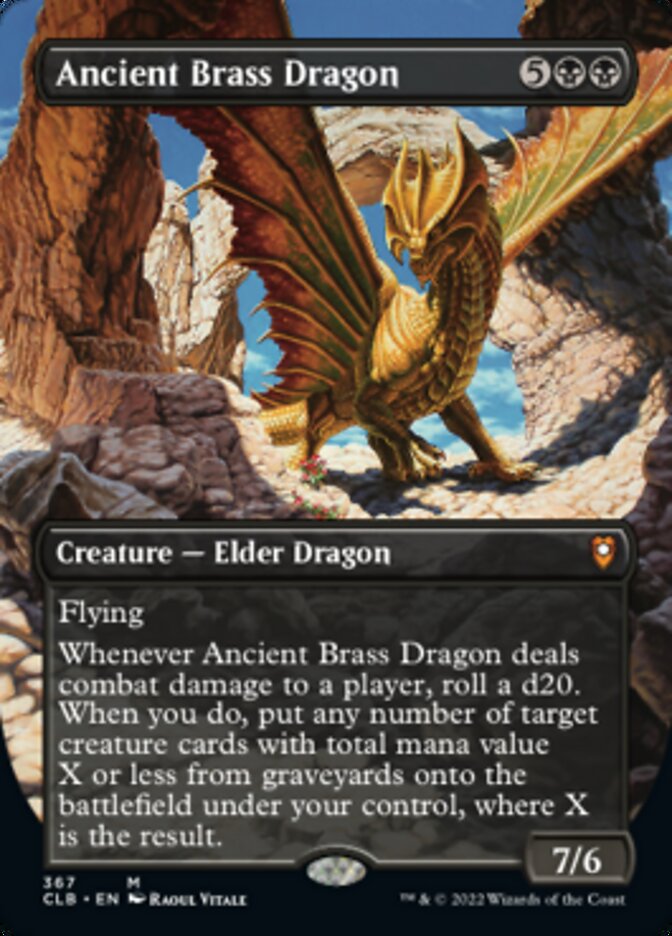 Ancient Brass Dragon (Borderless Alternate Art) [Commander Legends: Battle for Baldur's Gate] | Exor Games Bridgewater