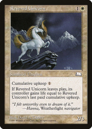 Revered Unicorn [Weatherlight] | Exor Games Bridgewater