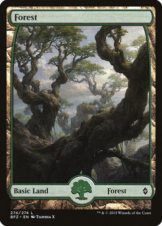 Forest (274) - Full Art [Battle for Zendikar] | Exor Games Bridgewater