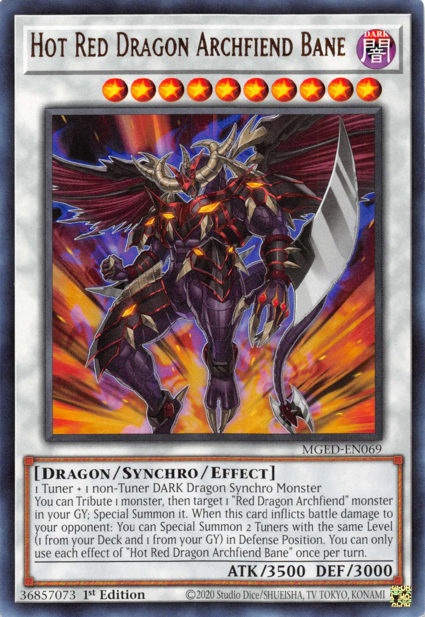 Hot Red Dragon Archfiend Bane [MGED-EN069] Rare | Exor Games Bridgewater