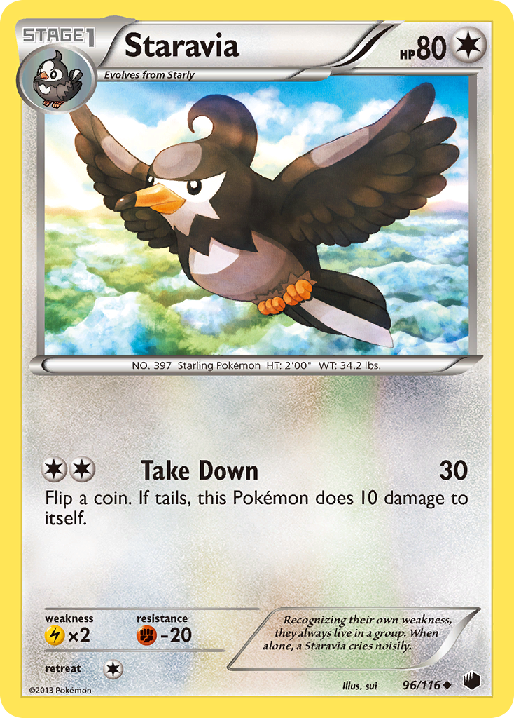 Staravia (96/116) [Black & White: Plasma Freeze] | Exor Games Bridgewater