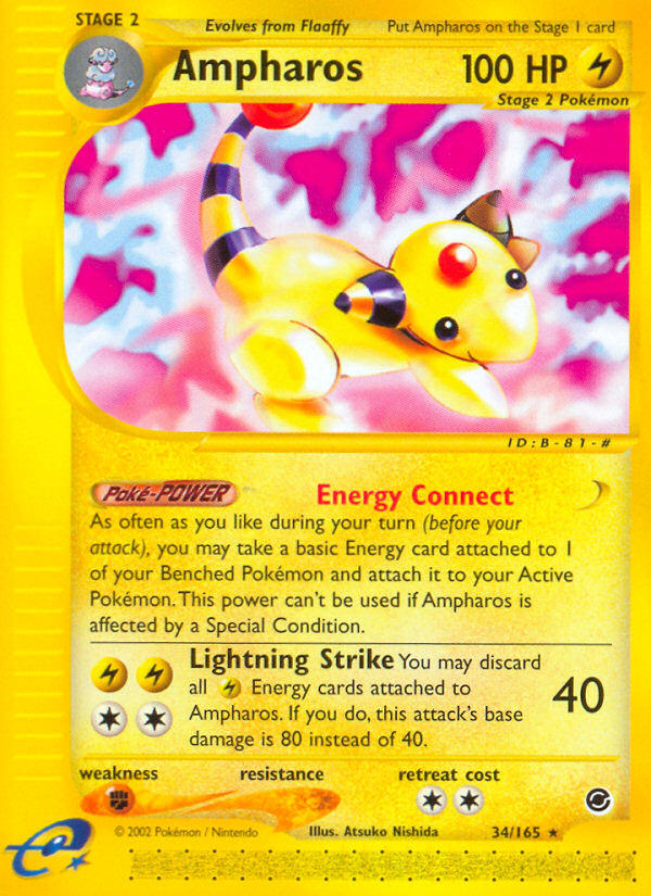 Ampharos (34/165) [Expedition: Base Set] | Exor Games Bridgewater