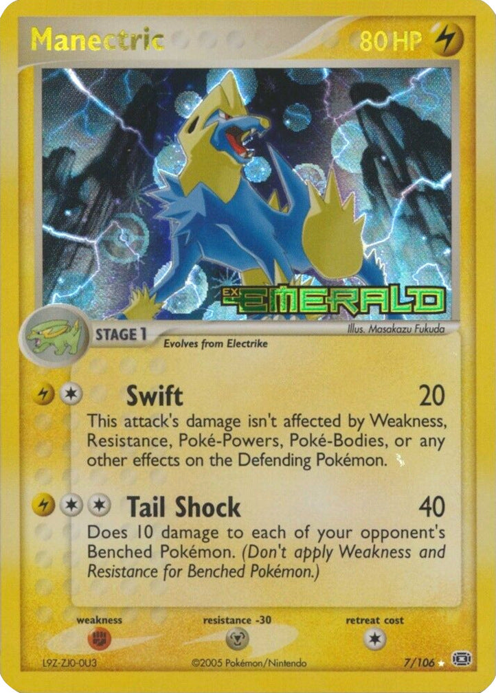 Manectric (7/106) (Stamped) [EX: Emerald] | Exor Games Bridgewater