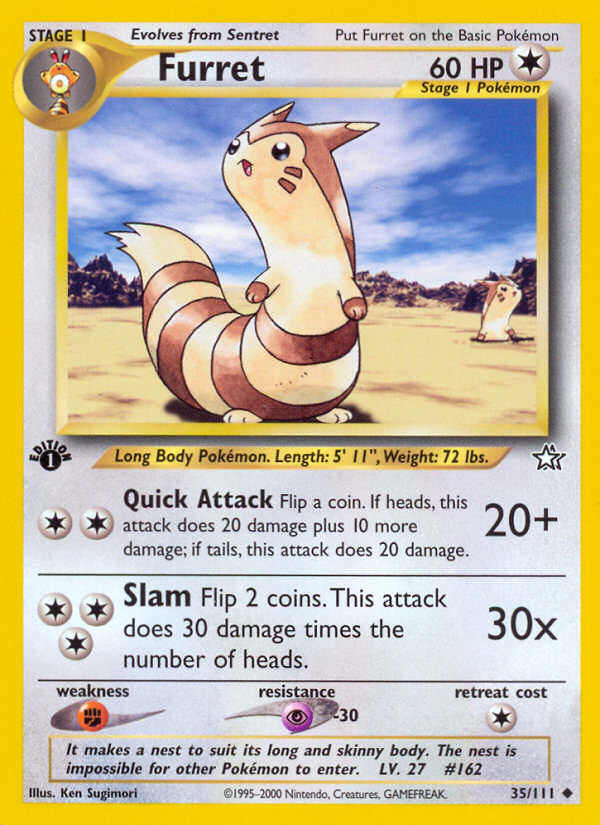 Furret (35/111) [Neo Genesis 1st Edition] | Exor Games Bridgewater