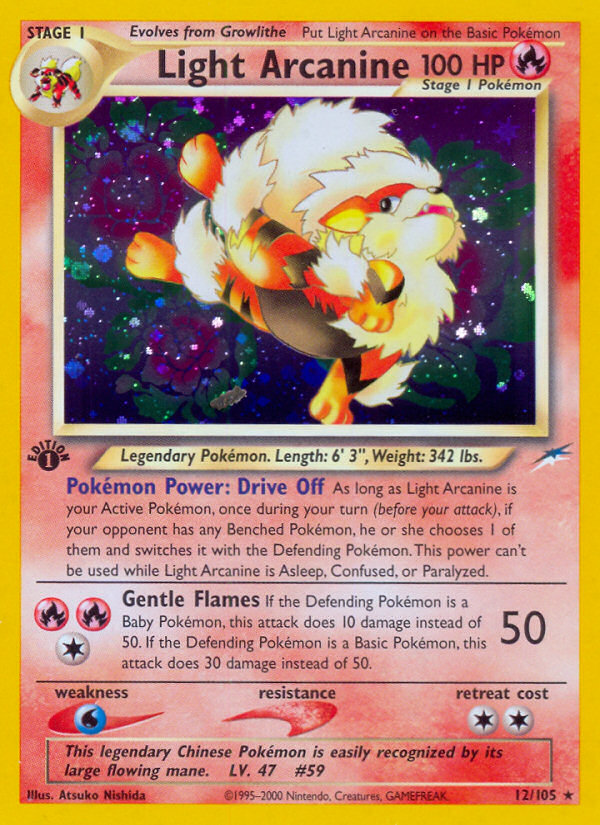 Light Arcanine (12/105) [Neo Destiny 1st Edition] | Exor Games Bridgewater