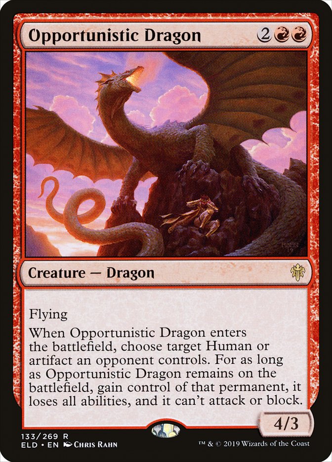 Opportunistic Dragon [Throne of Eldraine] | Exor Games Bridgewater